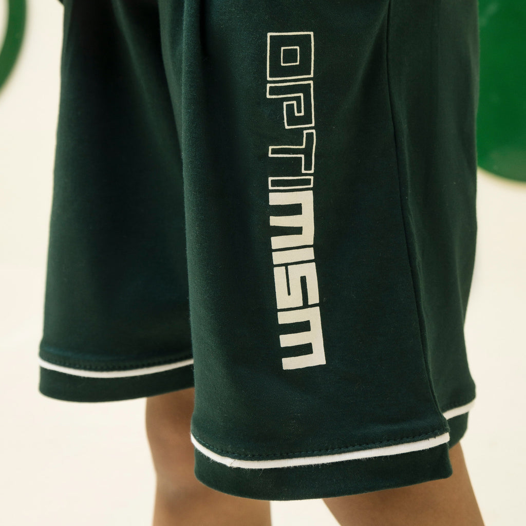 boys green minimalist oversized co ord set - BSK0001