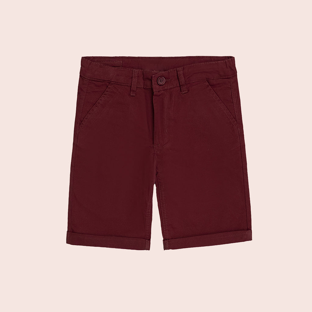 Boys chino shorts Maroon BBT-0001
