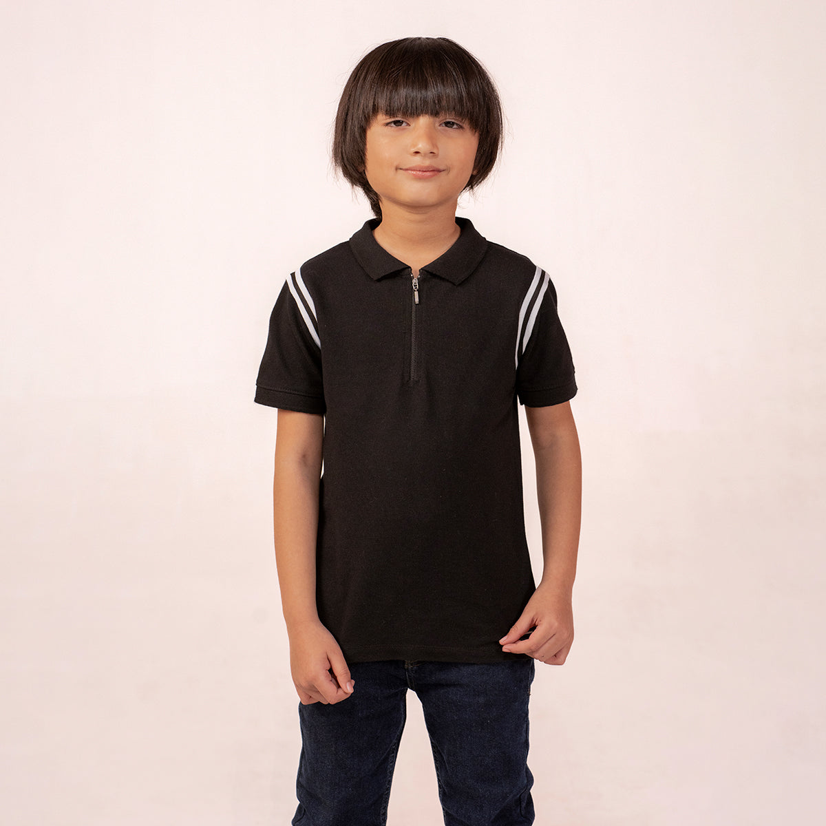 Boys black polo shirt BTK-0003