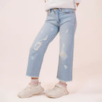 Girls straight fit jeans Light Blue GBD-0001