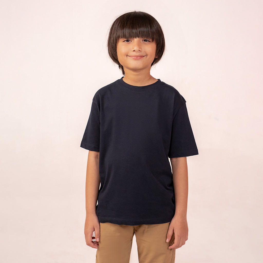 Boys oversized t-shirt Navy Blue BTK-0014