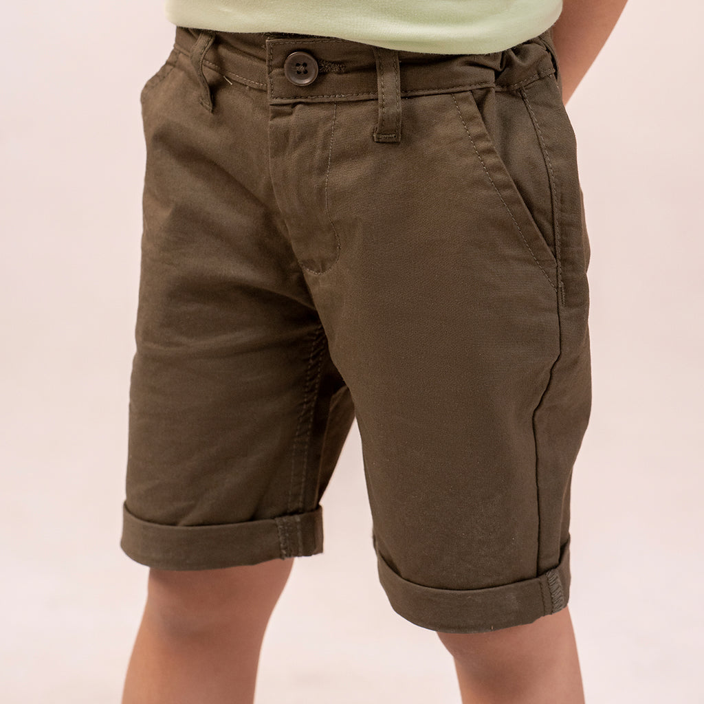 Boys chino shorts Olive BBT-0001