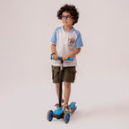 Boys white-sky blue polo shirt BTK-0001