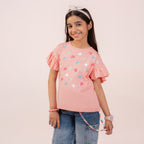 Girls pink t-shirt GTK-0004