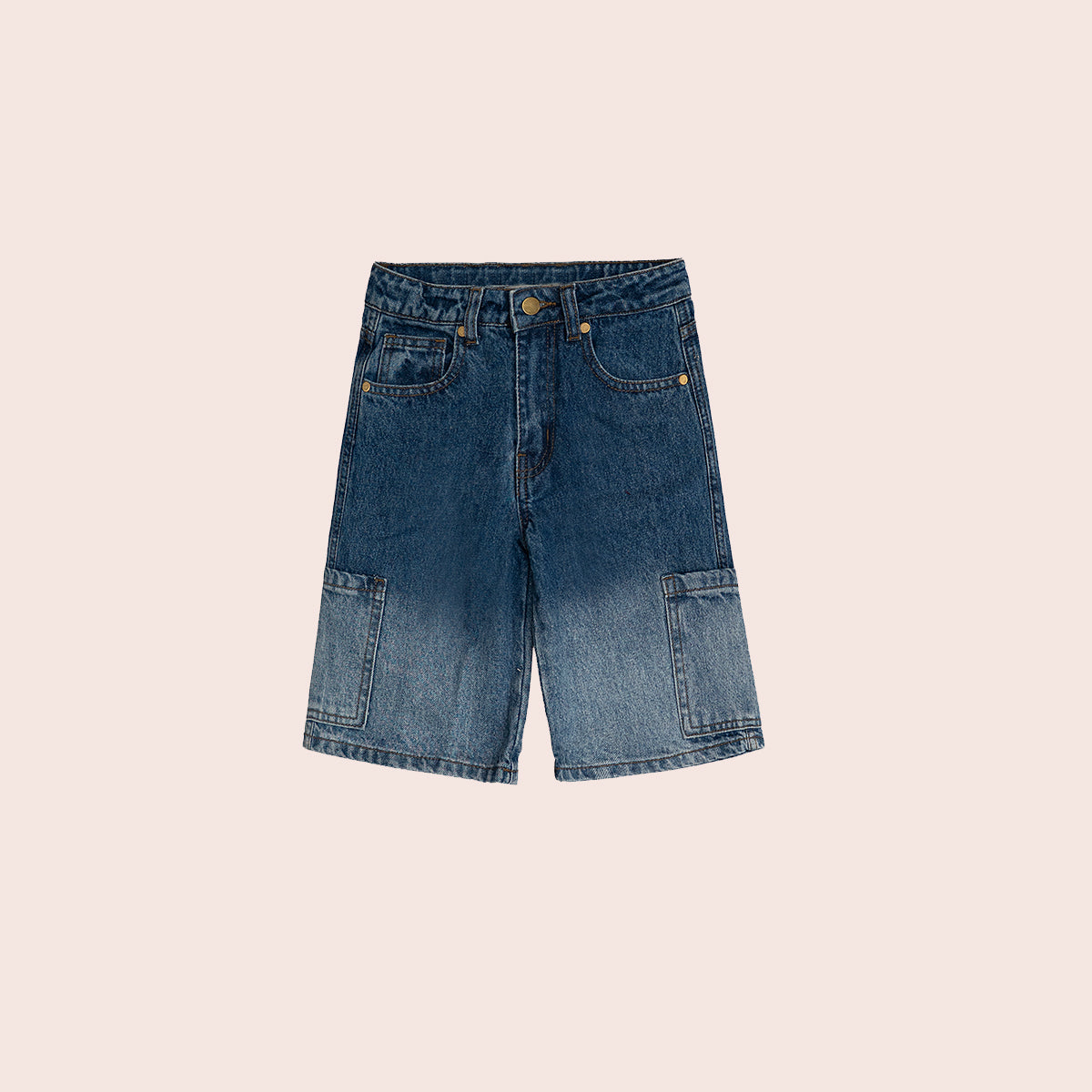 Boys denim cargo shorts Regular Blue BBD-0001