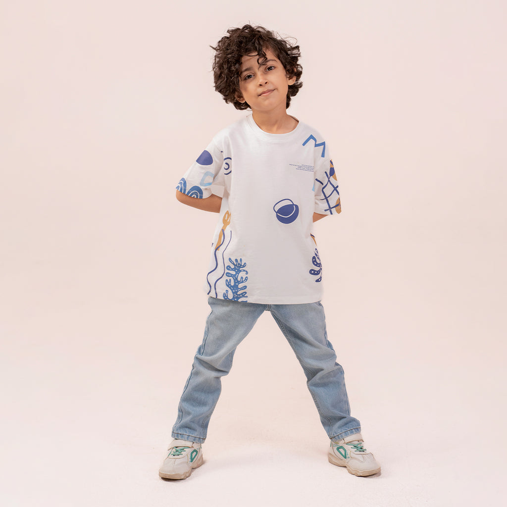 Girls white t-shirt BTK-0007
