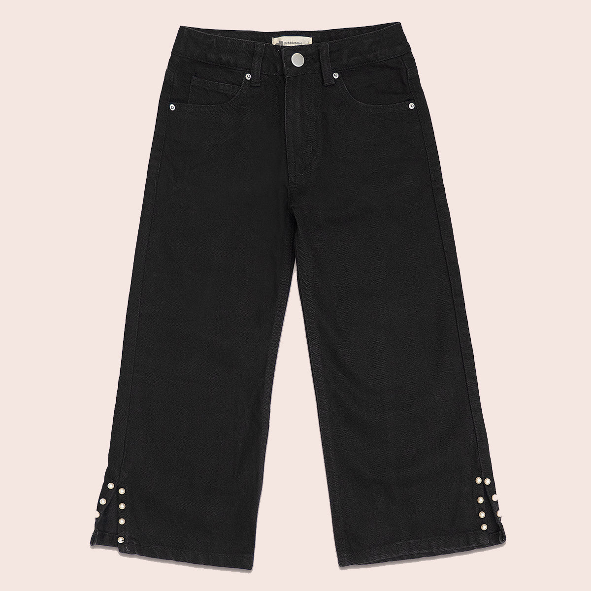 Girls straight fit jeans Black GBD-0002