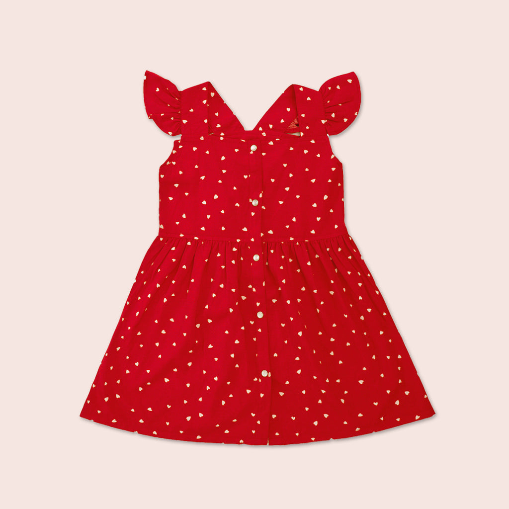Girls red dress GTW-0010