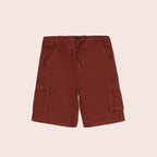 Boys twill cargo shorts Maroon BBT-0002
