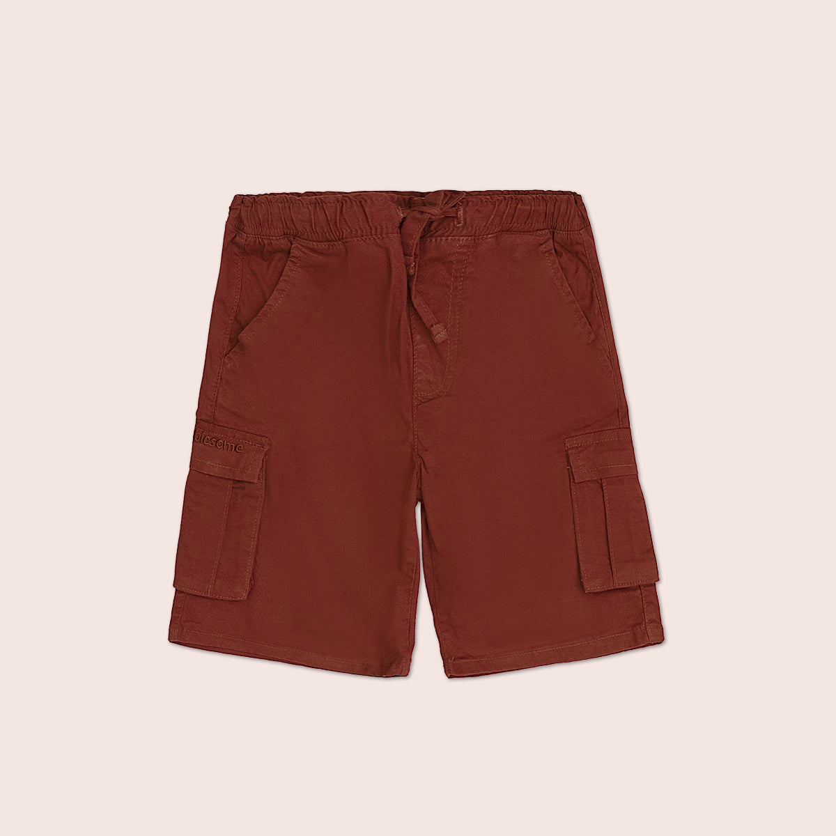Boys twill cargo shorts Maroon BBT-0002