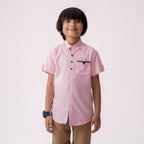 Girls pink formal half sleeve shirt BTW-0005