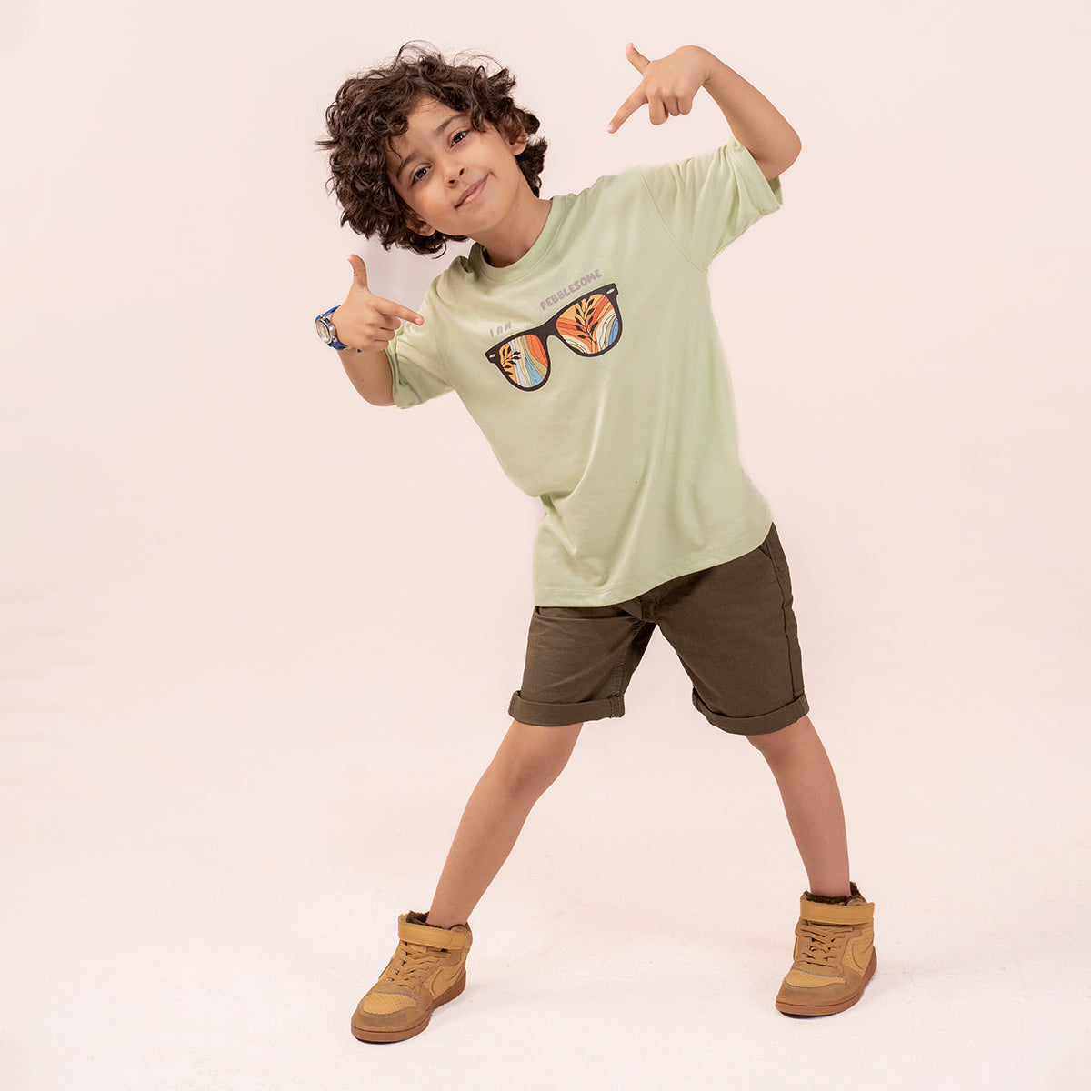 Boys olive green t-shirt BTK-0009