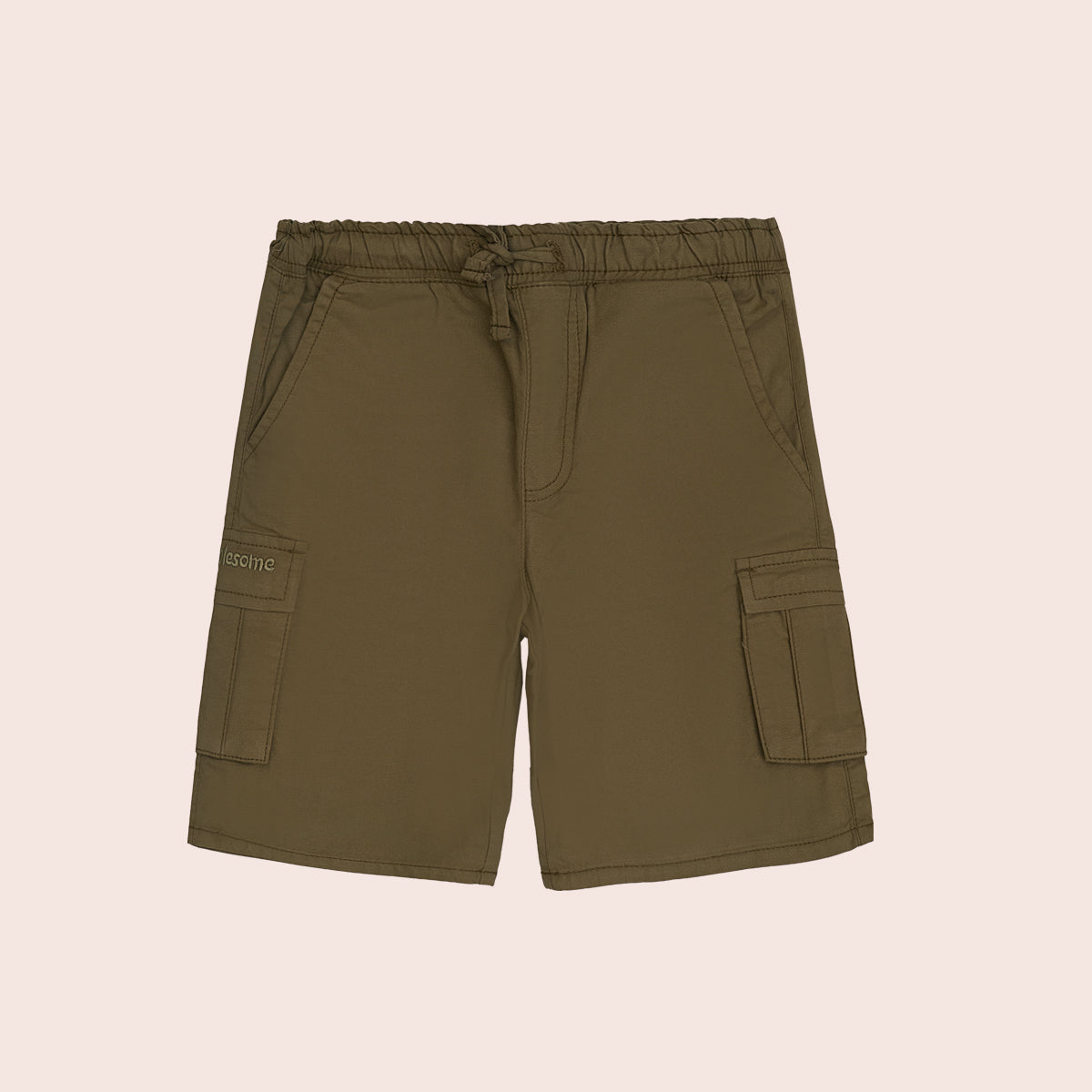 Boys twill cargo shorts Olive BBT-0002