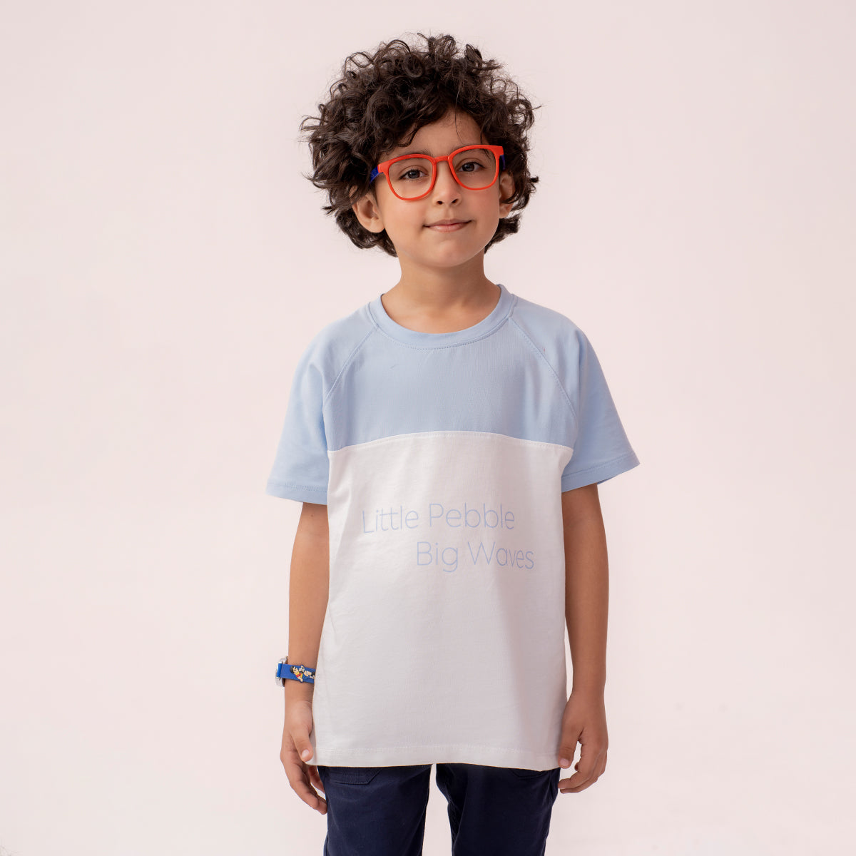 Boys white-sky blue t-shirt BTK-0010