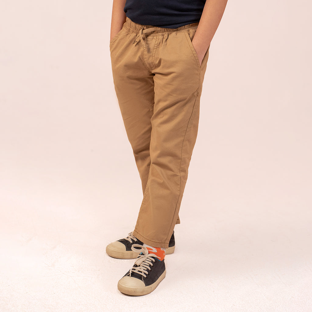 Boys regular fit chinos Tan BBT-0005