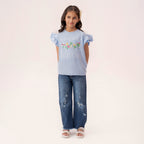 Girls sky blue t-shirt GTK-0003