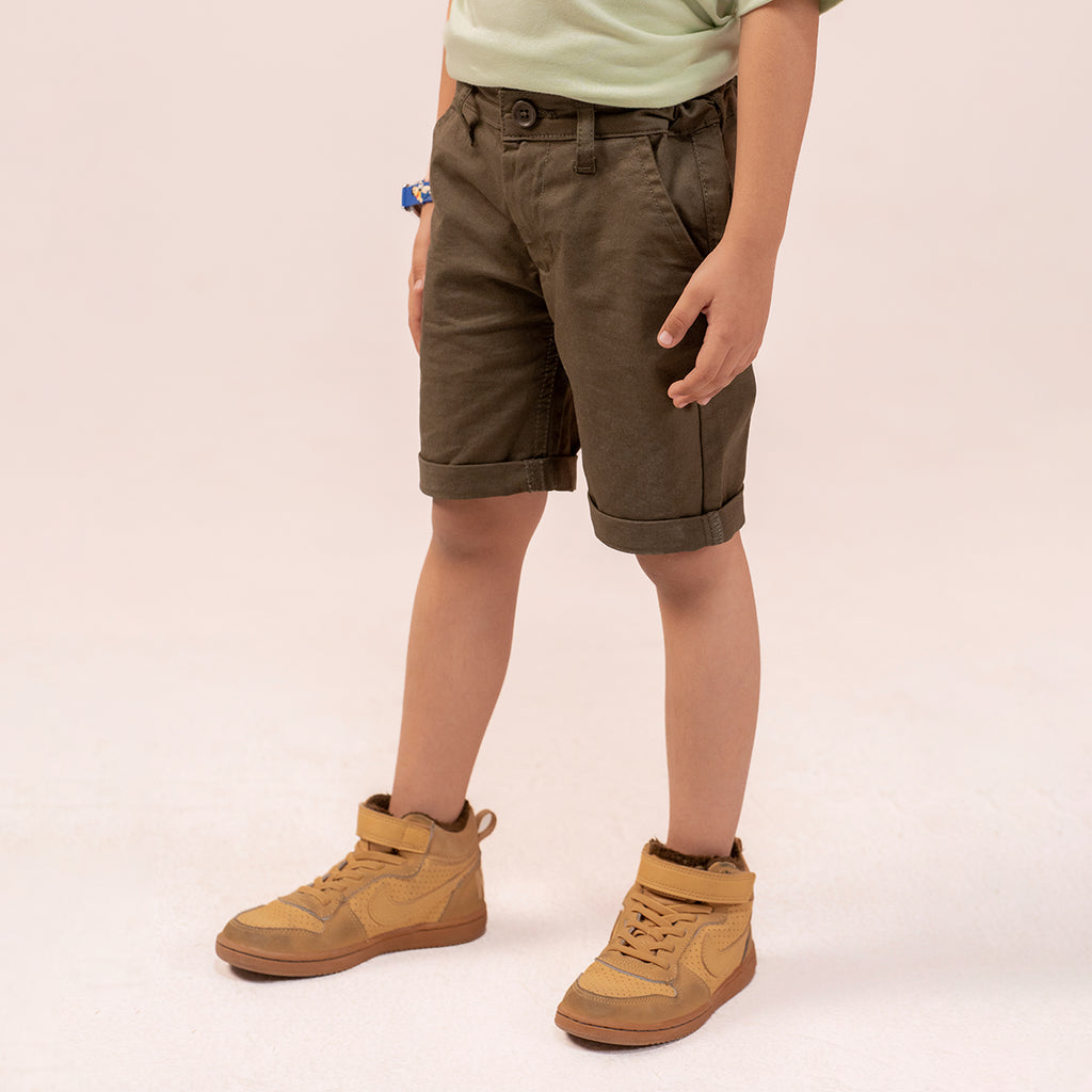 Boys chino shorts Olive BBT-0001