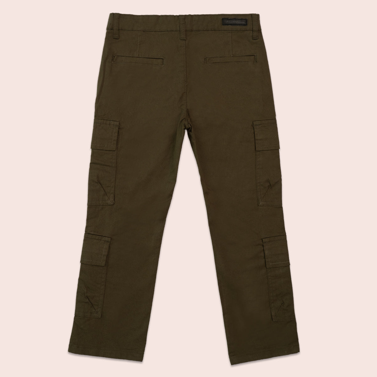 Boys twill cargo pants Olive BBT-0003