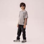 Boys grey oversized t-shirt BTK-0005