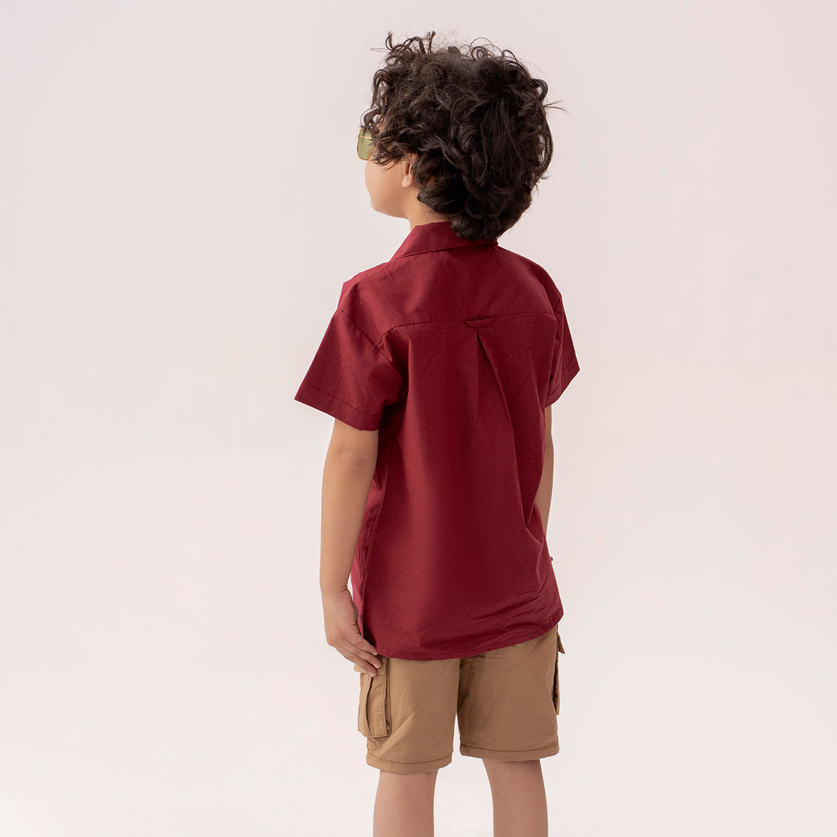 Boys maroon resort collar half sleeve shirt BTW-0003