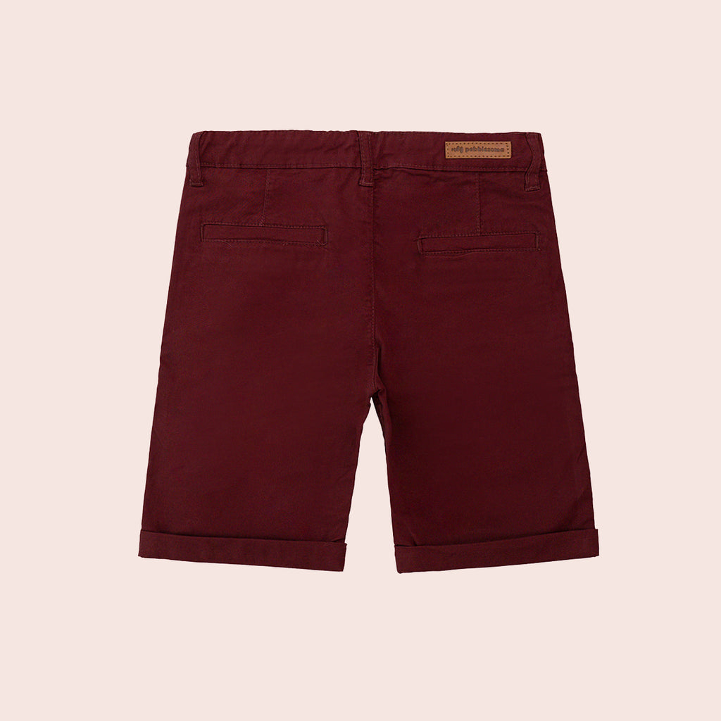 Boys chino shorts Maroon BBT-0001