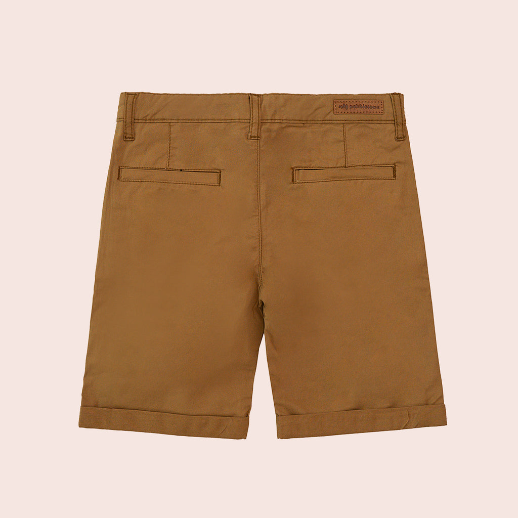 Boys chino shorts Tan BBT-0001