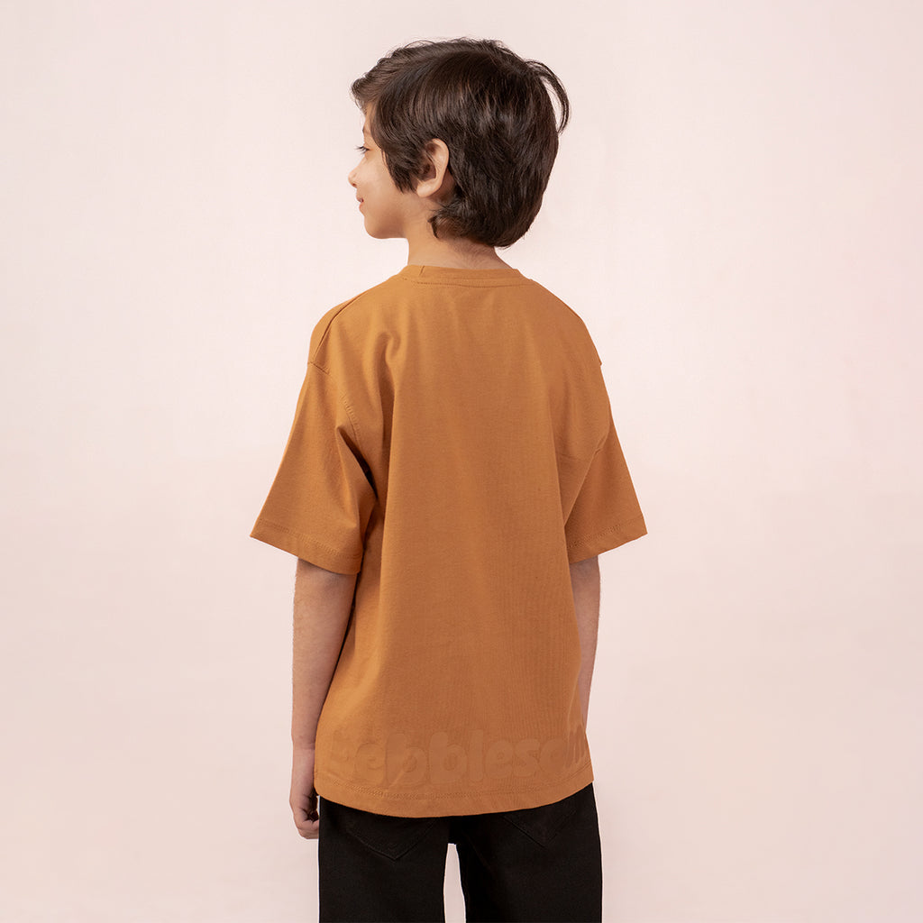 Boys oversized t-shirt Mustard BTK-0014