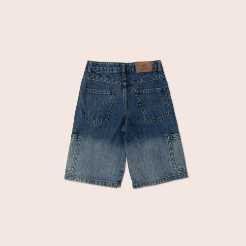 Boys denim cargo shorts Regular Blue BBD-0001