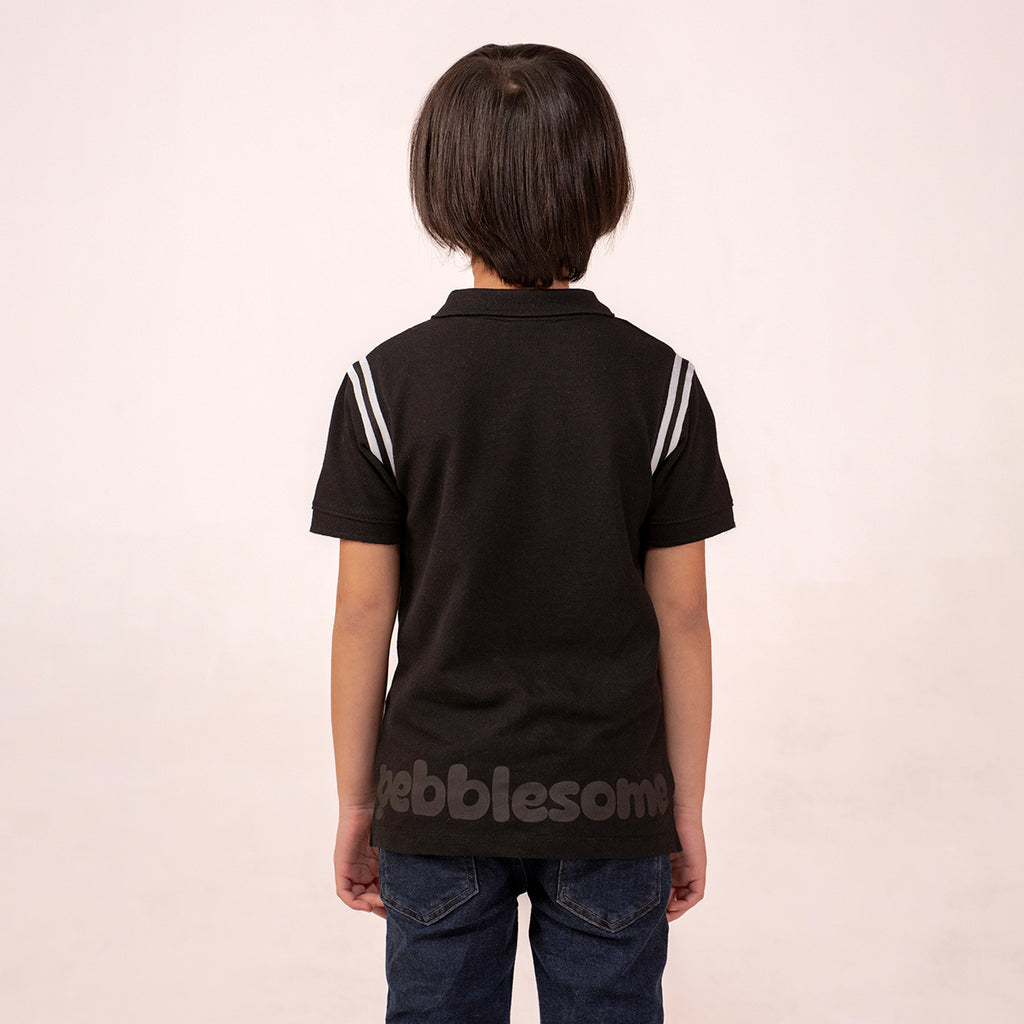 Boys black polo shirt BTK-0003