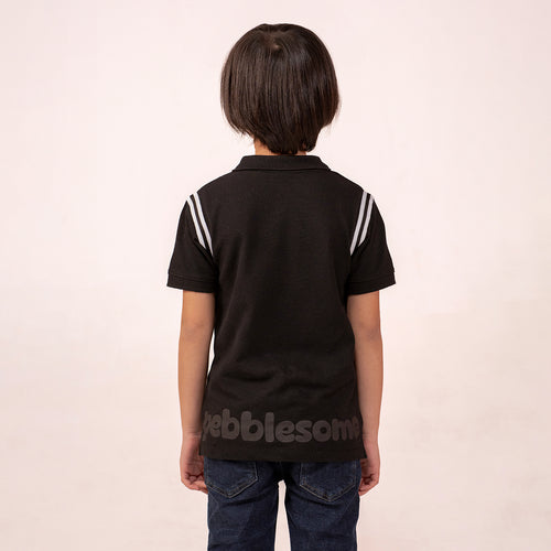 Boys black polo shirt BTK-0003