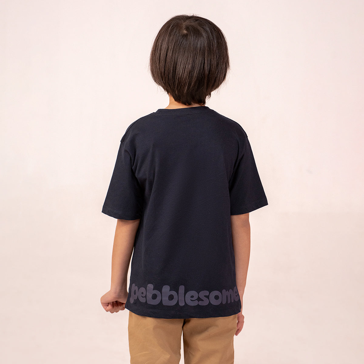Boys oversized t-shirt Navy Blue BTK-0014