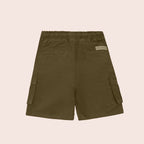 Boys twill cargo shorts Olive BBT-0002