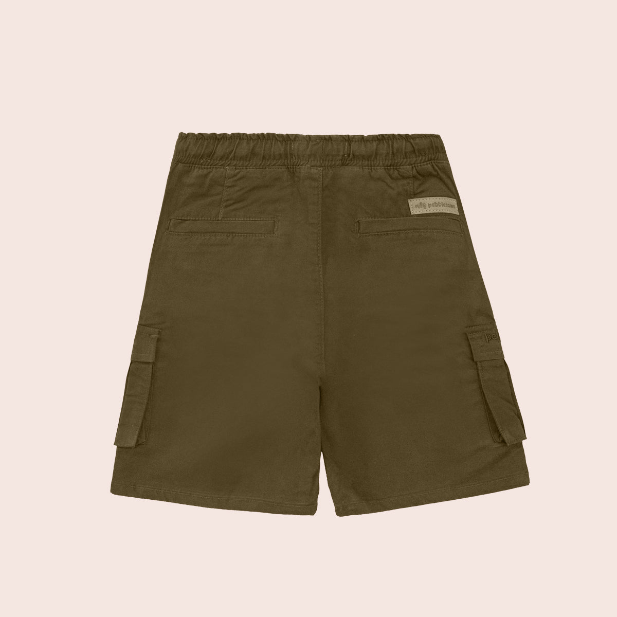 Boys twill cargo shorts Olive BBT-0002