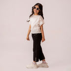 Girls straight fit jeans Black GBD-0002