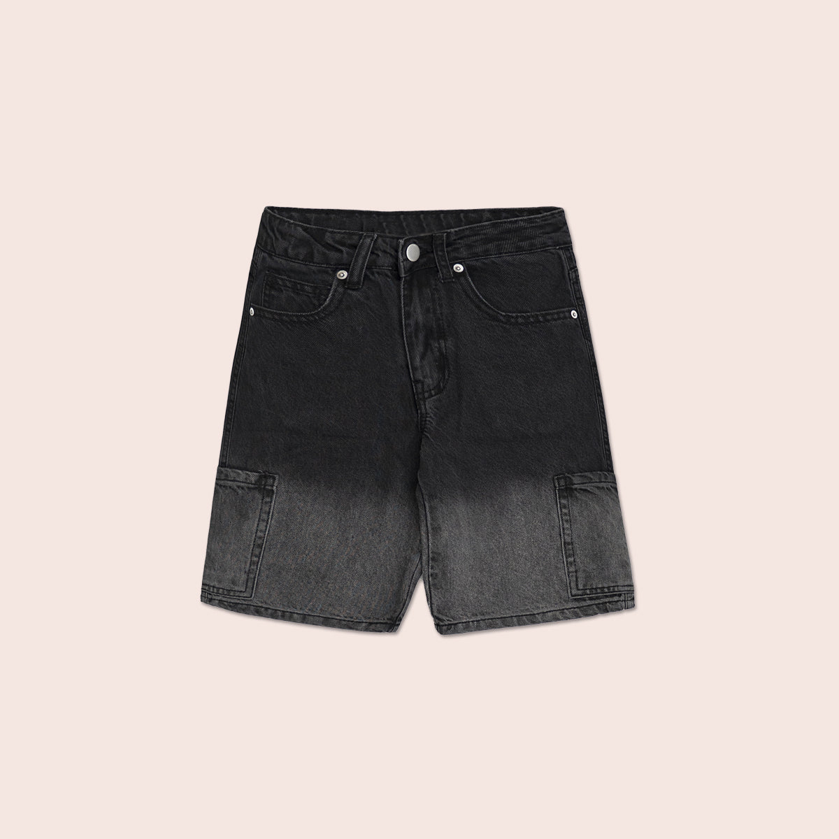 Boys denim cargo shorts Mid Grey BBD-0001