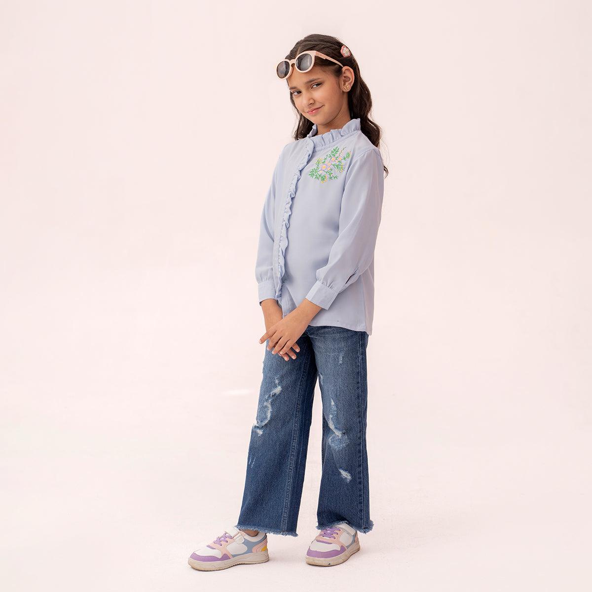 Girls straight fit jeans Regular Blue GBD-0001