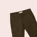 Boys twill cargo pants Olive BBT-0003