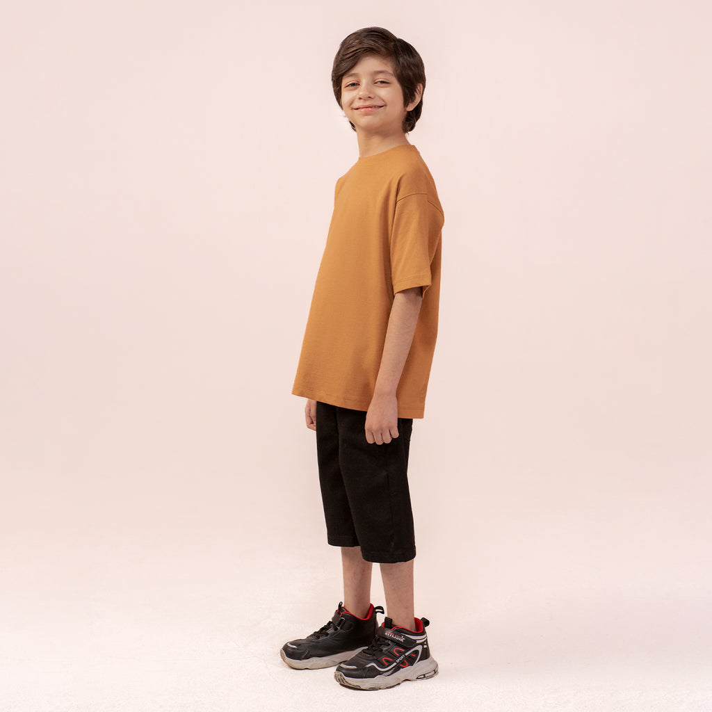 Boys oversized t-shirt Mustard BTK-0014
