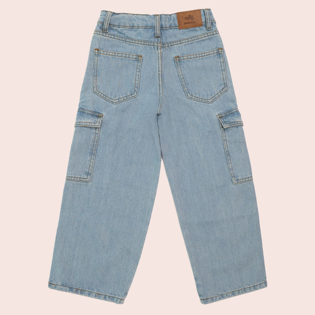 Boys denim cargo pants Light Blue BBD-0003