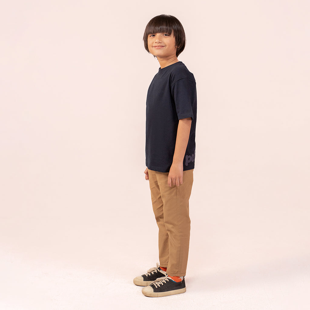 Boys oversized t-shirt Navy Blue BTK-0014