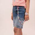 Girls denim cargo shorts Regular Blue BBD-0001
