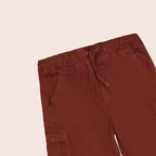 Boys twill cargo shorts Maroon BBT-0002