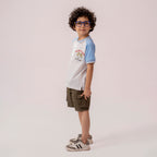 Boys white-sky blue polo shirt BTK-0001