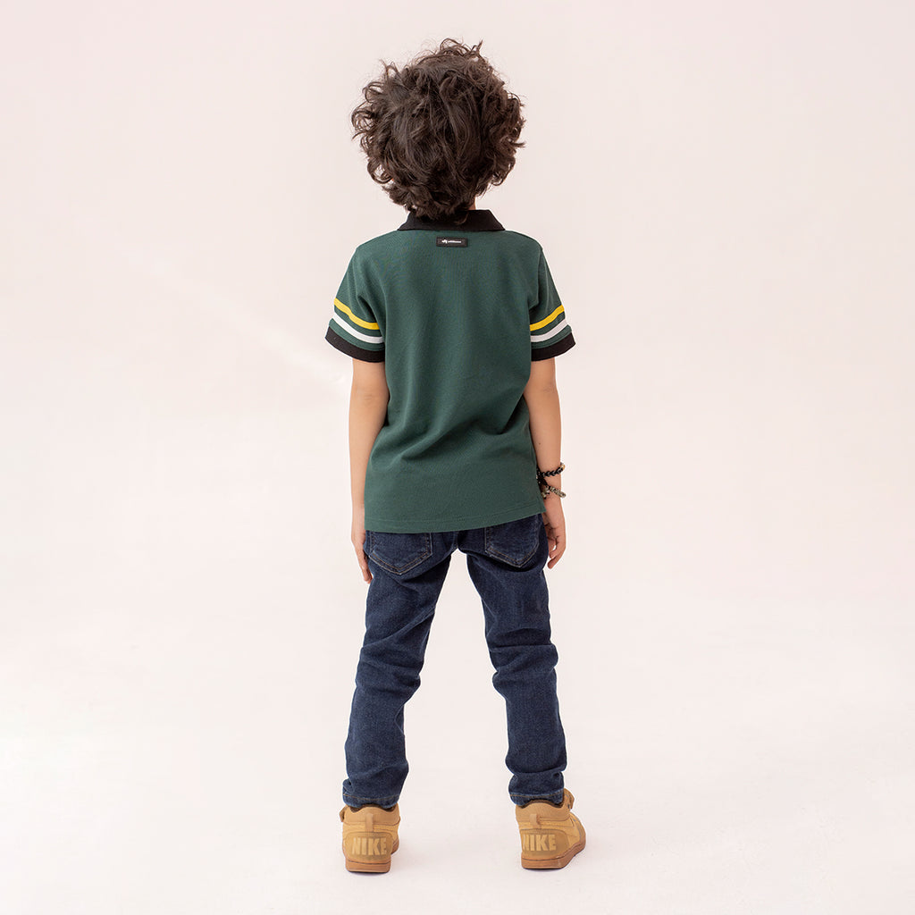 Boys green polo shirt BTK-0004