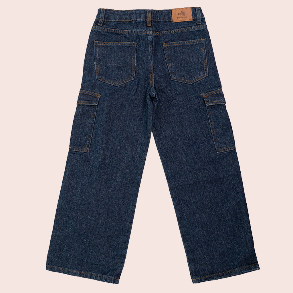 Boys denim cargo pants Dark Blue BBD-0003