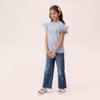 Girls sky blue t-shirt GTK-0003