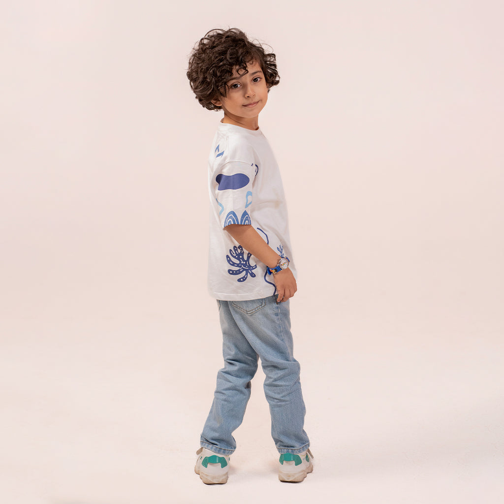 Boys white t-shirt BTK-0007