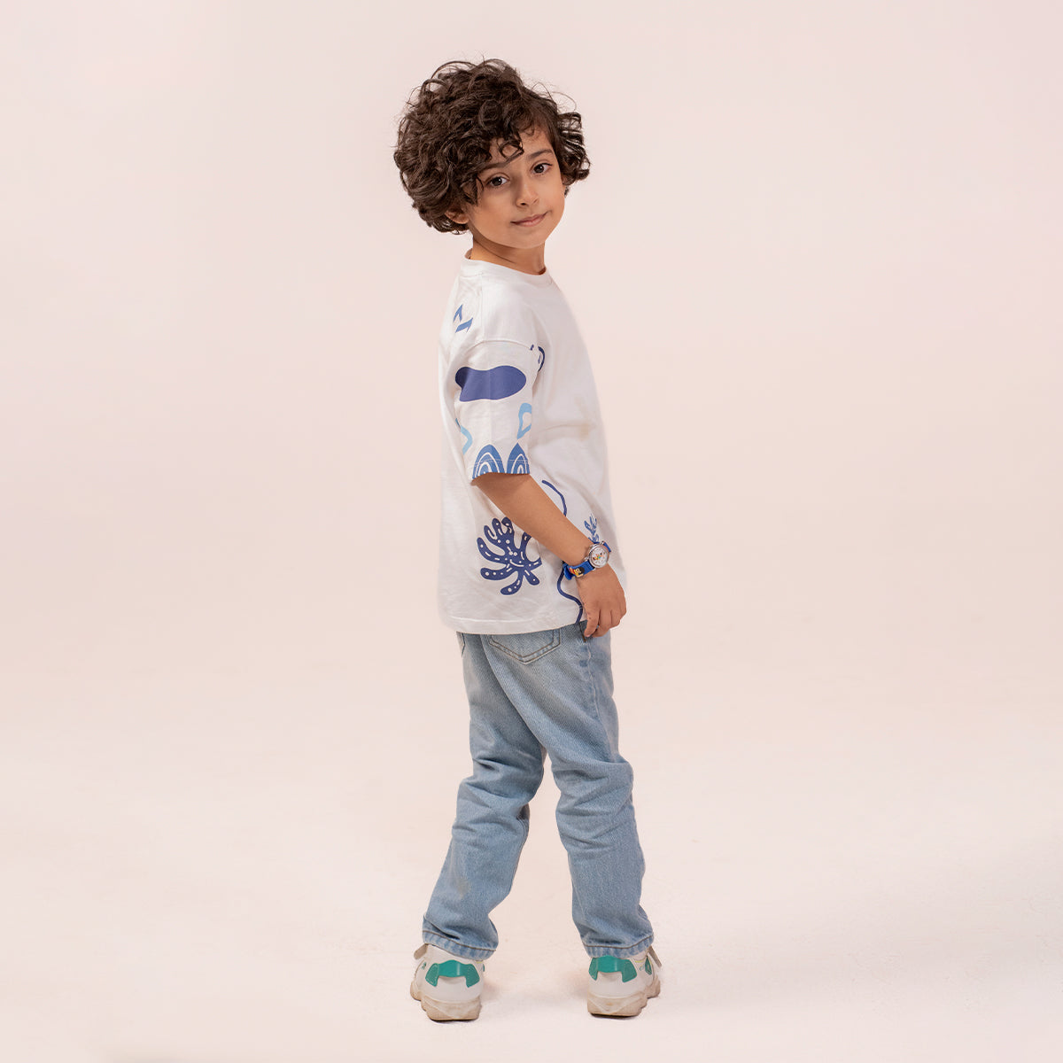 Boys white t-shirt BTK-0007