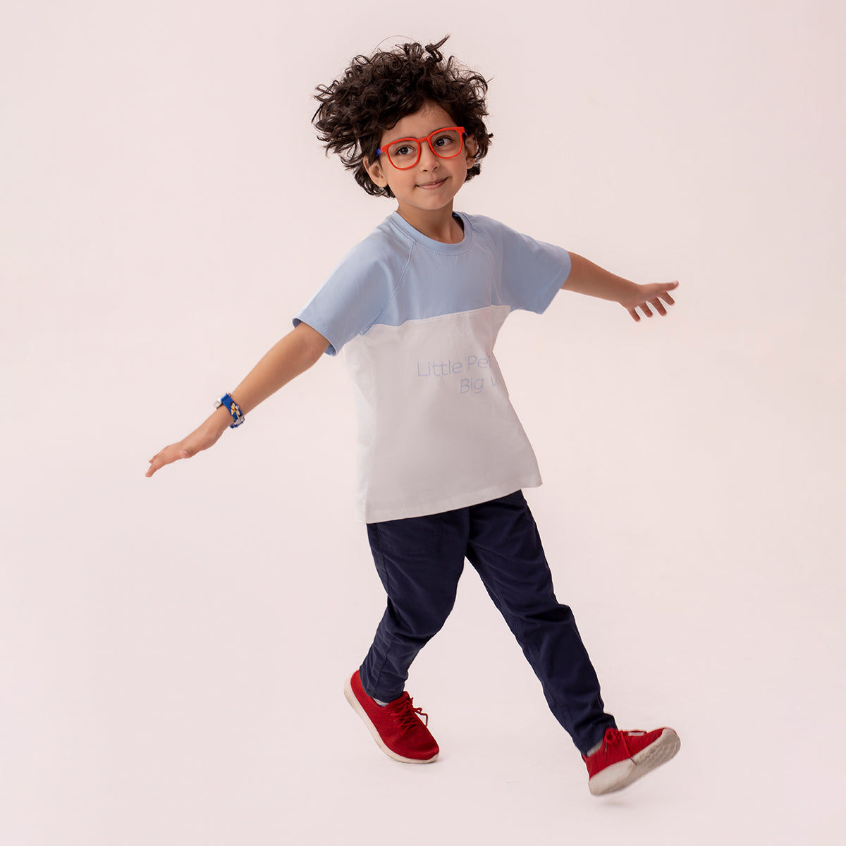 Boys white-sky blue t-shirt BTK-0010