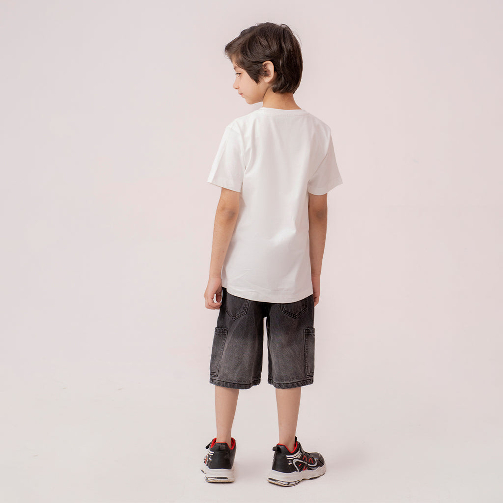 Boys white t-shirt BTK-0006